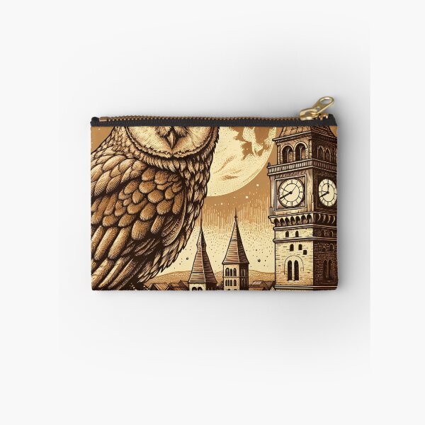 Item preview, Midnight's Owl Over Ancient Rooftops designed and sold by PictorialWhimsy.