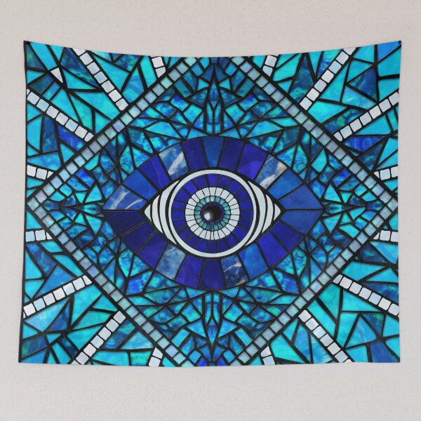Item preview, Evil Eye Amulet Mosaic Art designed and sold by k9printart.