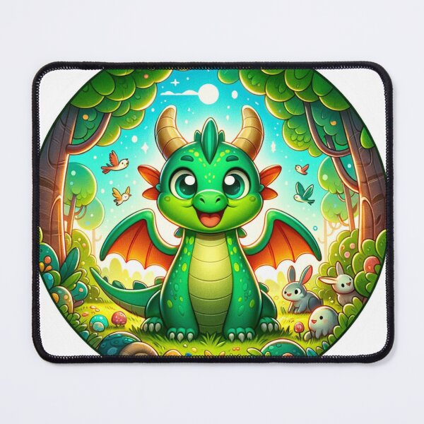 Item preview, The Joyful Dragon in the Enchanted Forest designed and sold by Juacua.