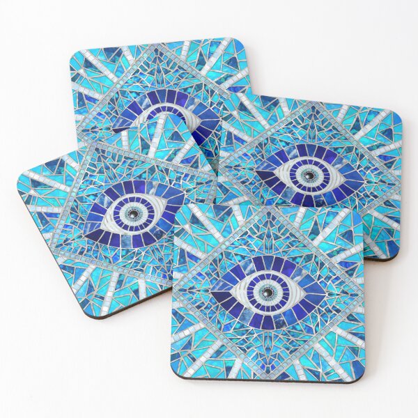 Item preview, Evil Eye Amulet Mosaic Art designed and sold by k9printart.