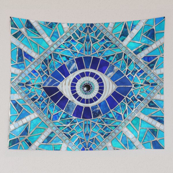 Item preview, Evil Eye Amulet Mosaic Art designed and sold by k9printart.