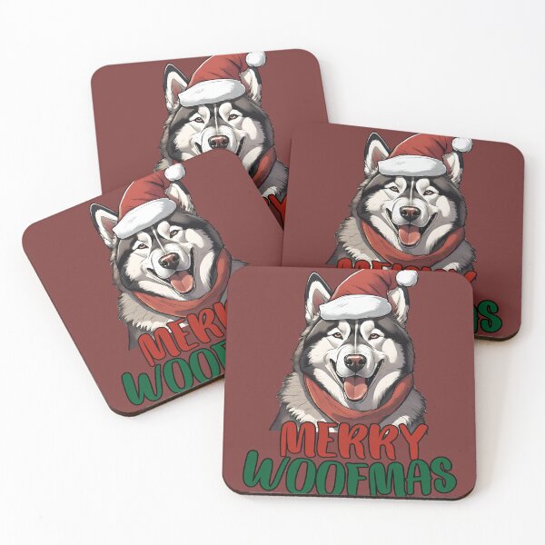 Item preview, Merry Woofmas Alaskan Malamute Dog  designed and sold by GoodyPaws.