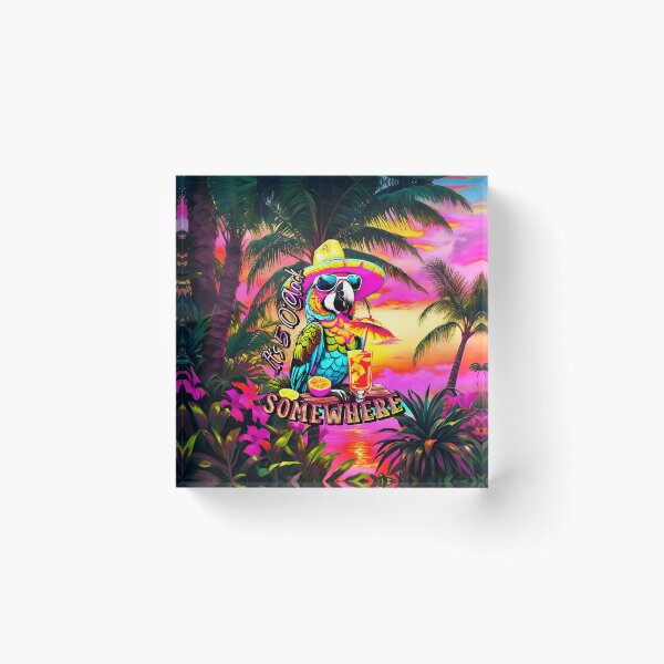 Item preview, It's 5 o'clock somewhere Tropical Parrot designed and sold by MindWave THC.