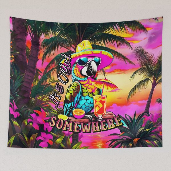 Item preview, It's 5 o'clock somewhere Tropical Parrot designed and sold by MindWave THC.