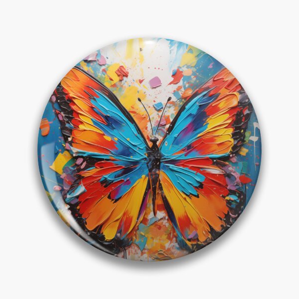 Artikelvorschau, Expressive Butterfly Art 3 (blue, red and orange color) entworfen und verkauft von Earth Celebration Designs.