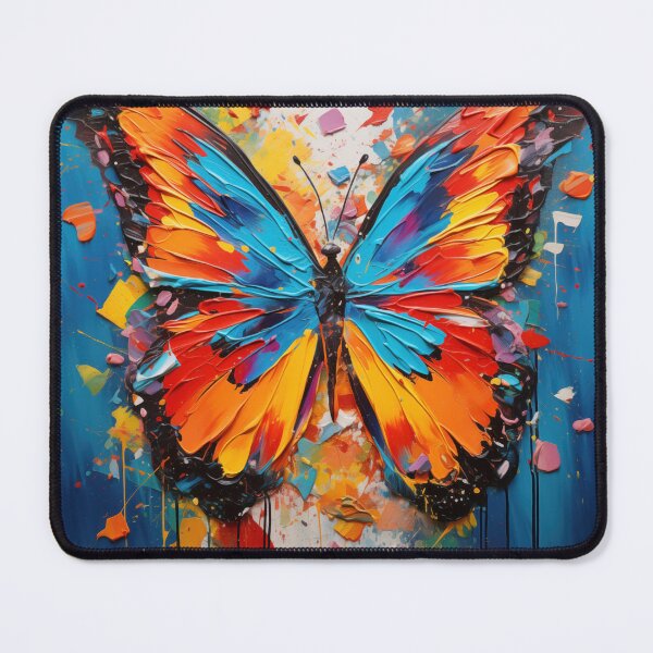 Item preview, Expressive Butterfly Art 3 (blue, red and orange color) designed and sold by Earth Celebration Designs.
