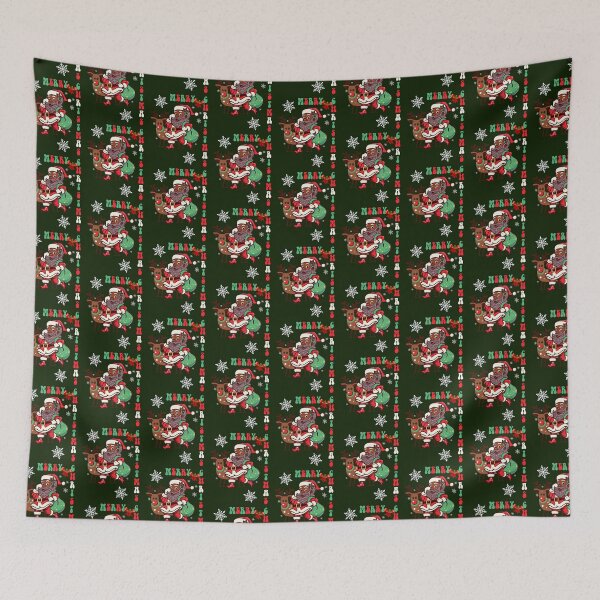 Item preview, African American Santa & Reindeer Merry Christmas designed and sold by tamdevo1.