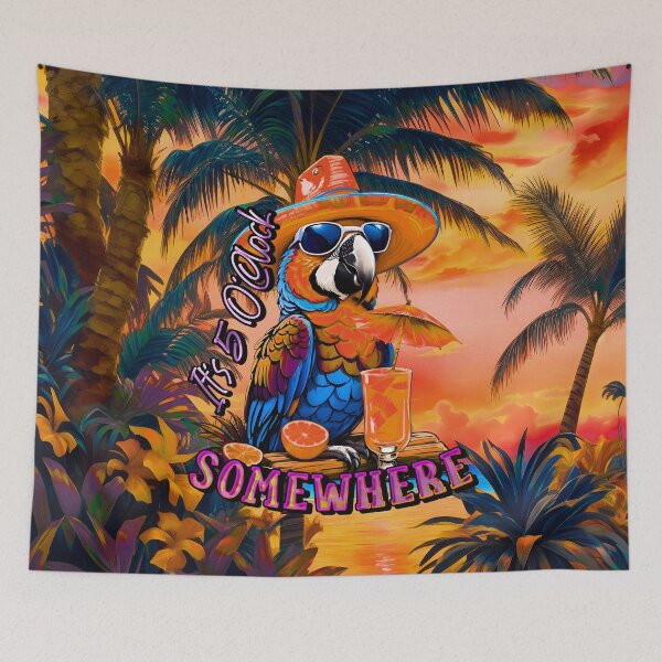 Item preview, It's 5 o'clock somewhere Tropical Parrot designed and sold by MindWave THC.
