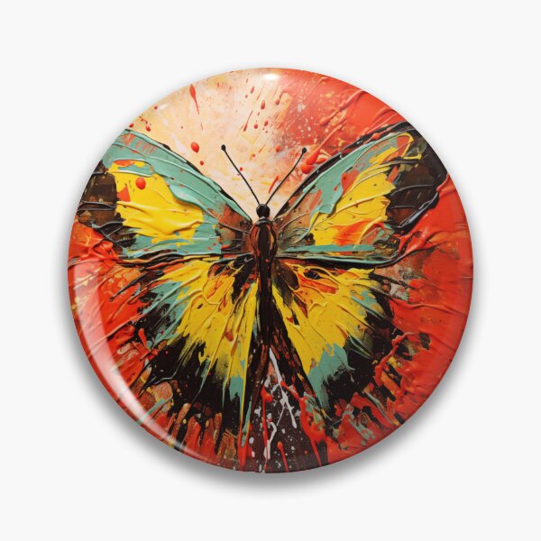 Artikelvorschau, Expressive Butterfly Art 4 (green, yellow and red color) entworfen und verkauft von Earth Celebration Designs.
