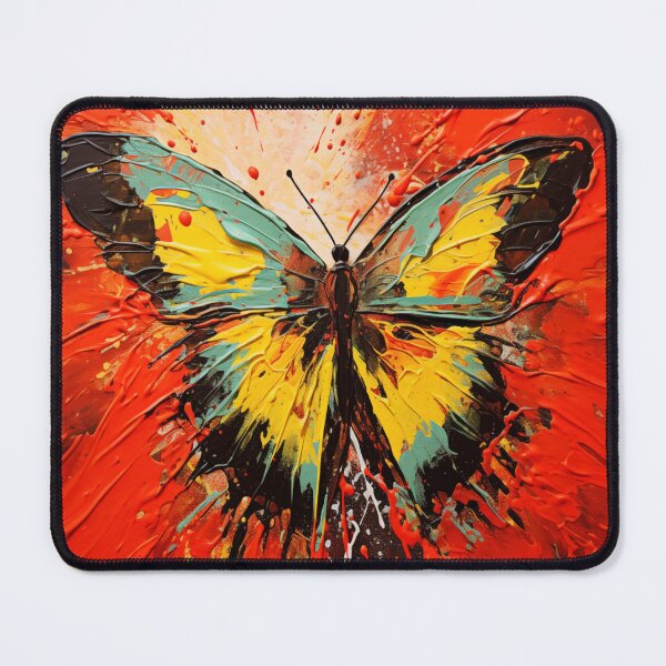 Item preview,  Expressive Butterfly Art 4 (green, yellow and red color) designed and sold by Earth Celebration Designs.