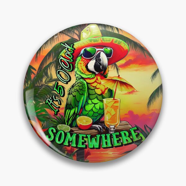 Item preview, It's 5 o'clock somewhere Tropical Parrot designed and sold by MindWave THC.