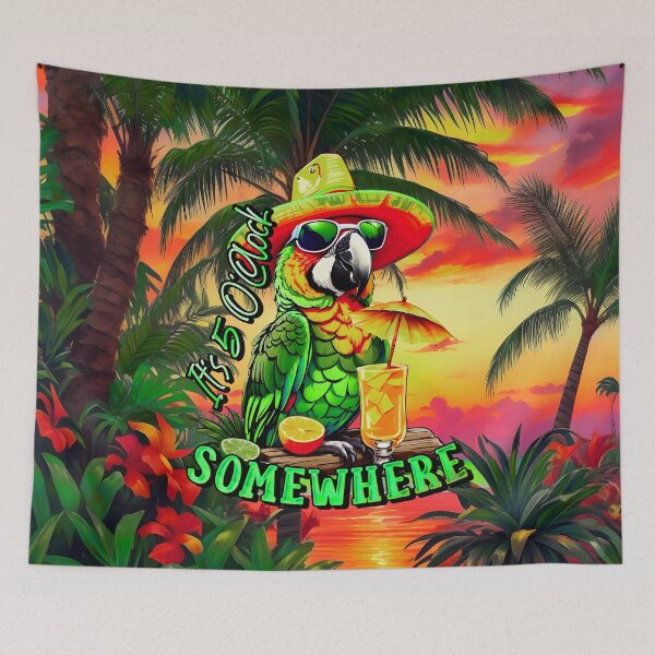 Item preview, It's 5 o'clock somewhere Tropical Parrot designed and sold by MindWave THC.