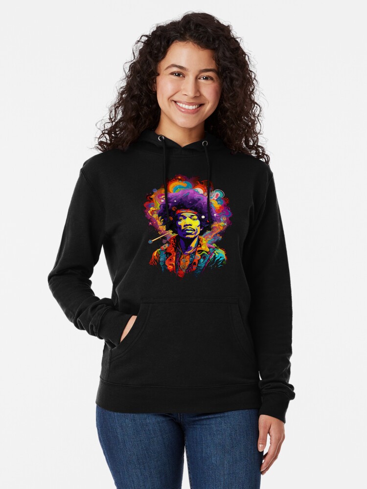 Thumbnail 1 of 5, Lightweight Hoodie, jimmy hendrix designed and sold by DoodleBurger.