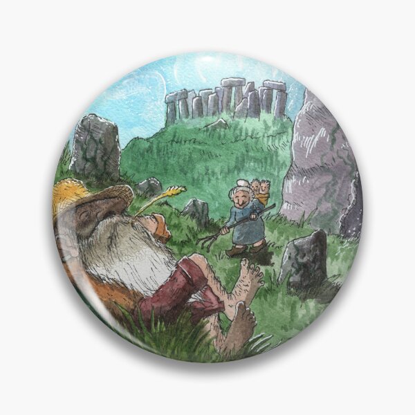 Item preview, Gnome napping at Stonehenge designed and sold by MacchabeeArt.