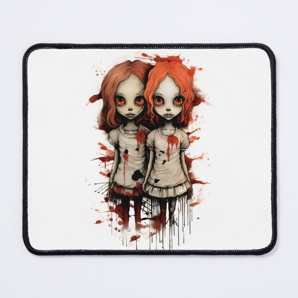 Item preview, Two Red-Haired Souls in the Dark Gothic Tandem Dolls designed and sold by DarkScienses.