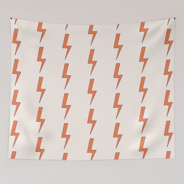 Item preview, Lightning bolt | Orange Flash Energy with black outline -  designed and sold by PurpleLoveStore.