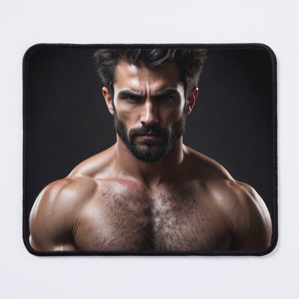Item preview, Mr. hairy chest, digital art of the sexiest men designed and sold by masculinepixels.