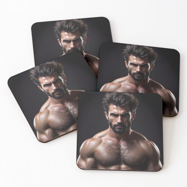 Item preview, Mr. hairy chest, digital art of the sexiest men designed and sold by masculinepixels.
