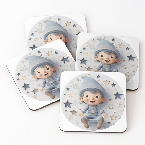Item preview, 3D elf Cute Christmas Round Design Holiday Decor designed and sold by AliceCloset.