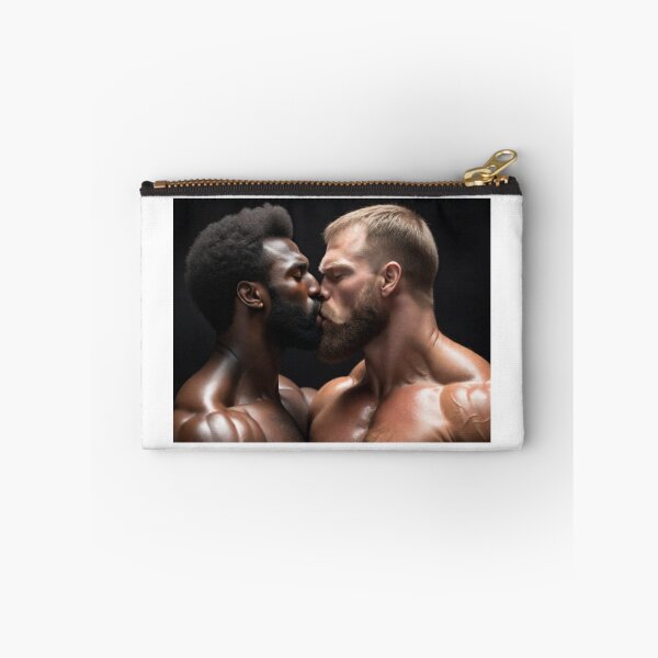 Item preview, interracial kiss, nice photo for you to enjoy on your t-shirt, poster or wherever you want to print it designed and sold by masculinepixels.