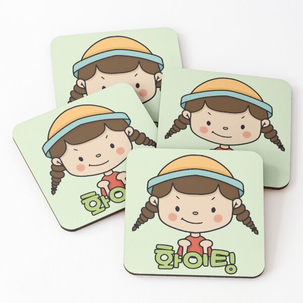 Item preview, A cute girl says, "Fighting/ hwaiting/ 화이팅" designed and sold by Kimchi-style-.