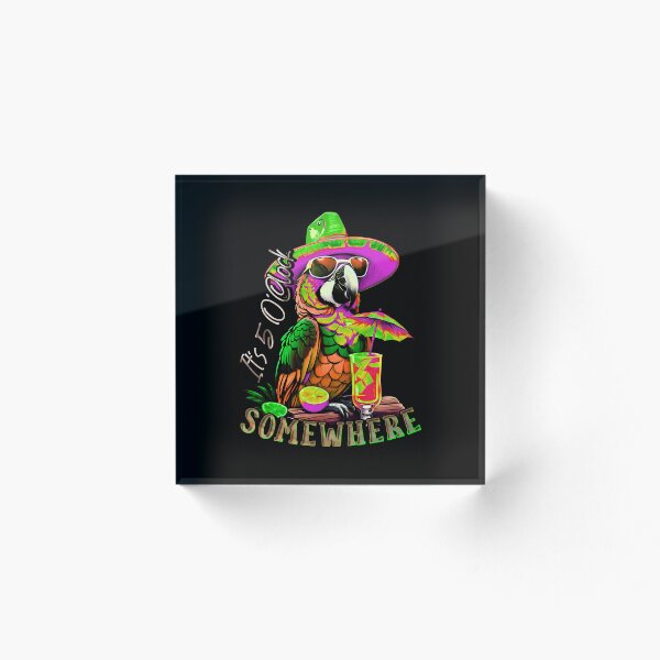 Item preview, It's 5 o'clock somewhere Cocktail Tropical Parrot designed and sold by MindWave THC.