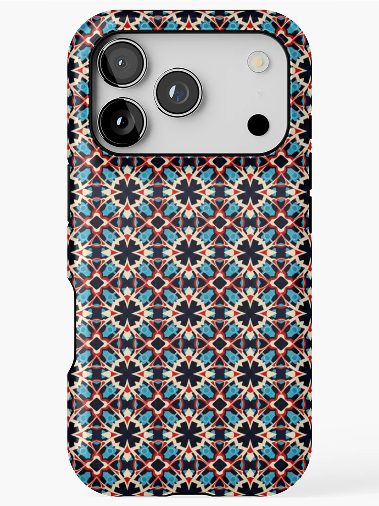 Thumbnail 1 of 4, iPhone Case, Arabesque Rhapsody: Symmetrical Splendor Pattern designed and sold by artwaves.