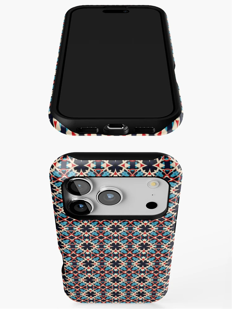 Thumbnail 3 of 4, iPhone Case, Arabesque Rhapsody: Symmetrical Splendor Pattern designed and sold by artwaves.