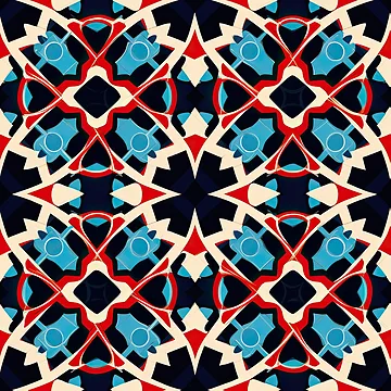 Artwork thumbnail, Arabesque Rhapsody: Symmetrical Splendor Pattern by artwaves