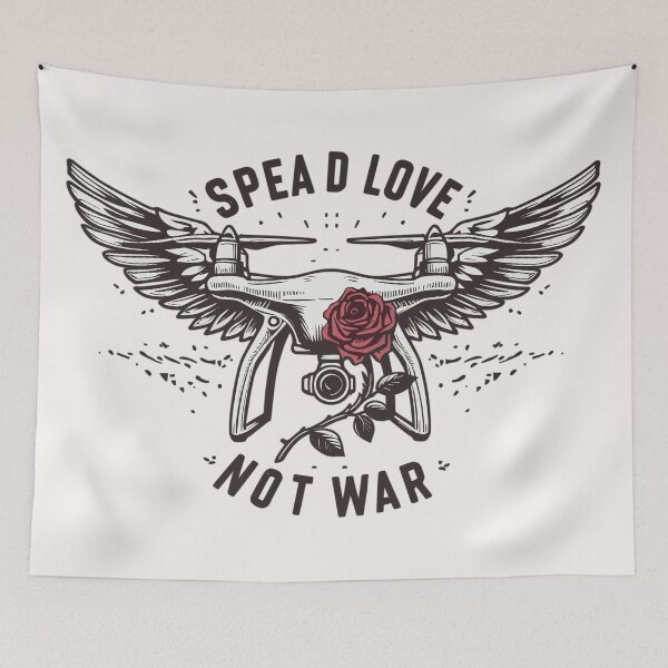 Item preview, Drone spead love not war designed and sold by gittuska11.