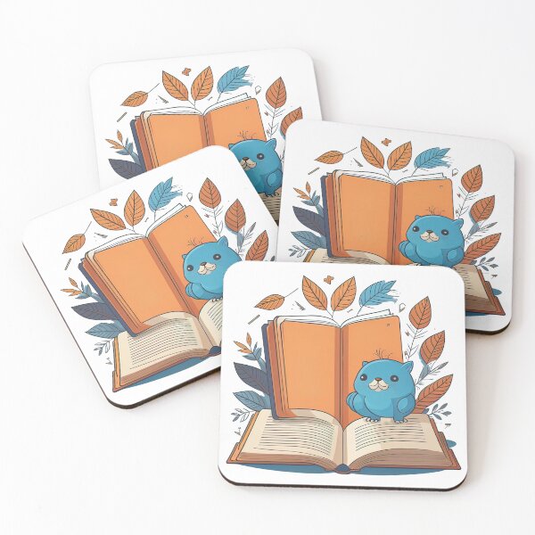 Item preview, Cute cartoon cat and book designed and sold by Sanan Israyilli.