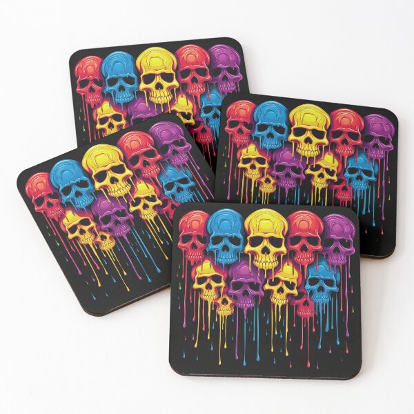 Item preview, Vibrant Surreal Skull Cascade designed and sold by mittie101.