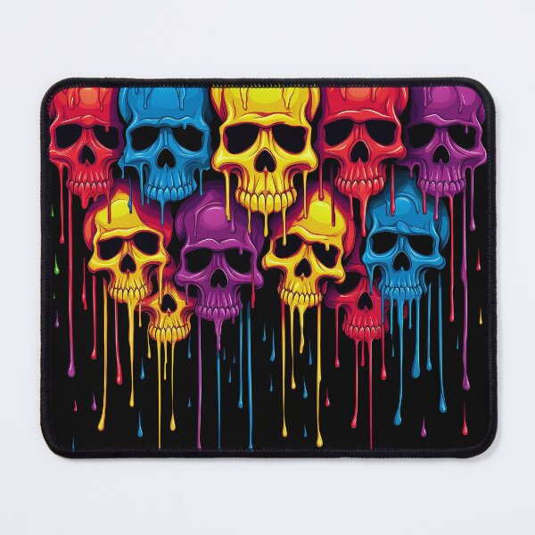 Item preview, Vibrant Surreal Skull Cascade designed and sold by mittie101.