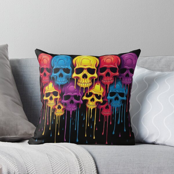 Item preview, Vibrant Surreal Skull Cascade designed and sold by mittie101.