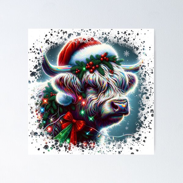 Item preview, Christmas Highland Cow designed and sold by Truck Stop One.