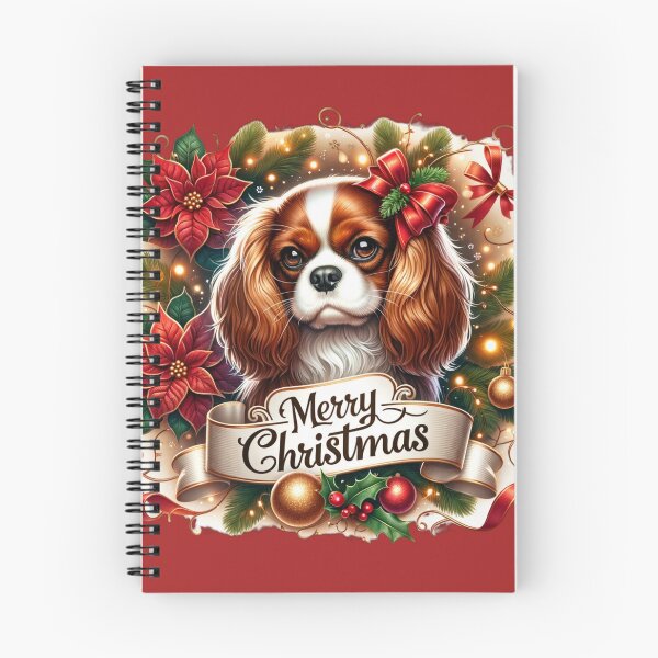 Item preview, Cavalier King Charles Spaniel christmas designed and sold by pocopocodog123.