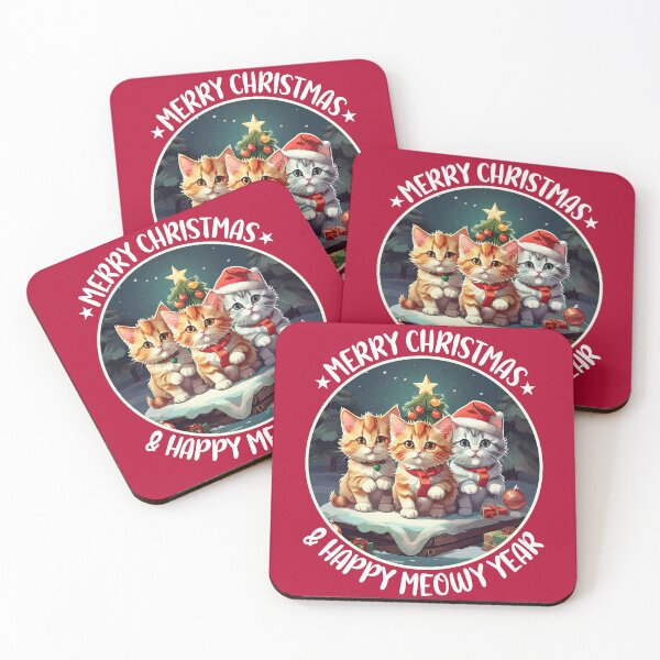 Item preview, Meowy Christmas, Happy New Year, Merry Catmas, Cute Kittens, Funny Christmas Cats designed and sold by Porcupine Tees ⭐⭐⭐⭐⭐.