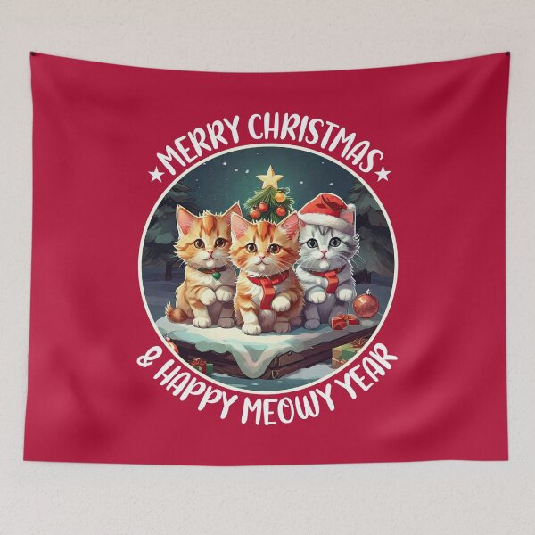 Item preview, Meowy Christmas, Happy New Year, Merry Catmas, Cute Kittens, Funny Christmas Cats designed and sold by Porcupine Tees ⭐⭐⭐⭐⭐.