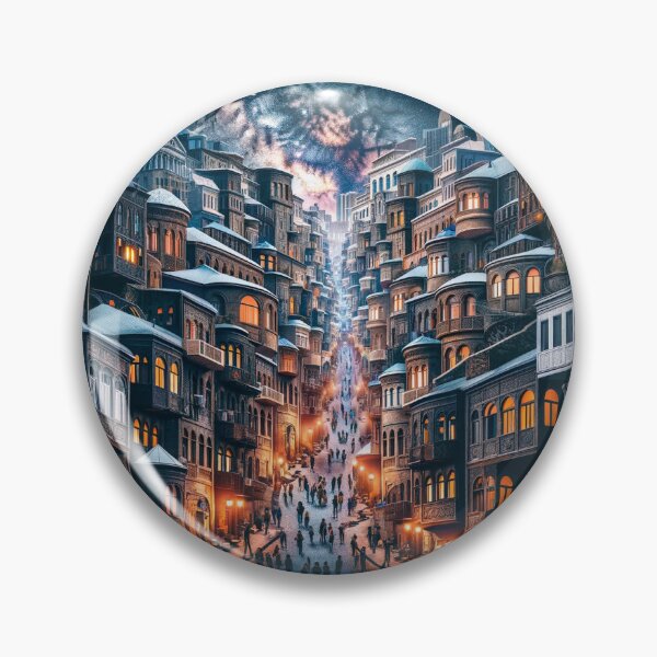 Item preview, The Celestial Tapestry of an Armenian Urban Night designed and sold by moskvago.
