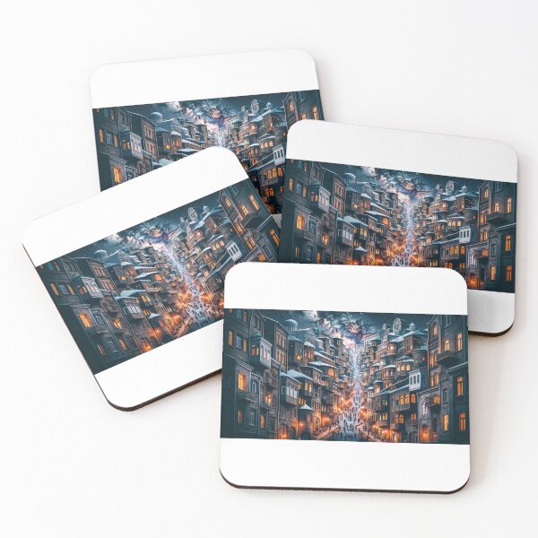 Item preview, The Celestial Tapestry of an Armenian Urban Night designed and sold by moskvago.