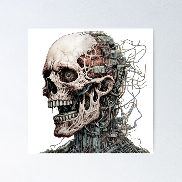 Item preview, Cybernetic Skull Surge designed and sold by mittie101.