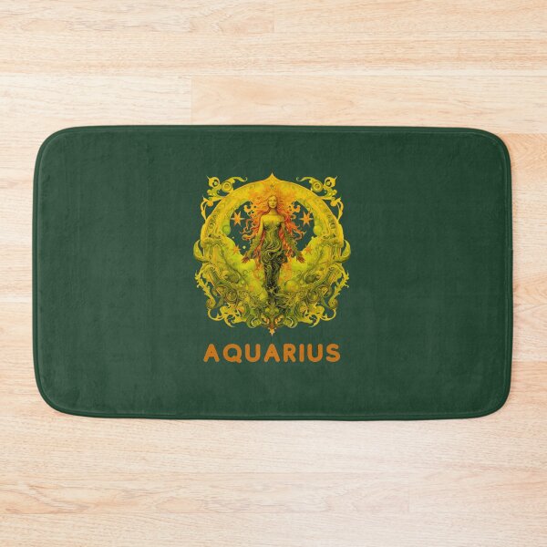 Item preview, Aquarius Zodiac-Horescope/SunSign Theme on   Green background designed and sold by CosmicNook1.