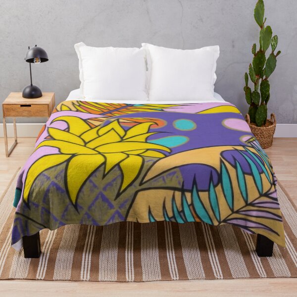 Item preview, Pineapple Jungle Boho Home Decor Original Art Print designed and sold by Michaela Cernejova.