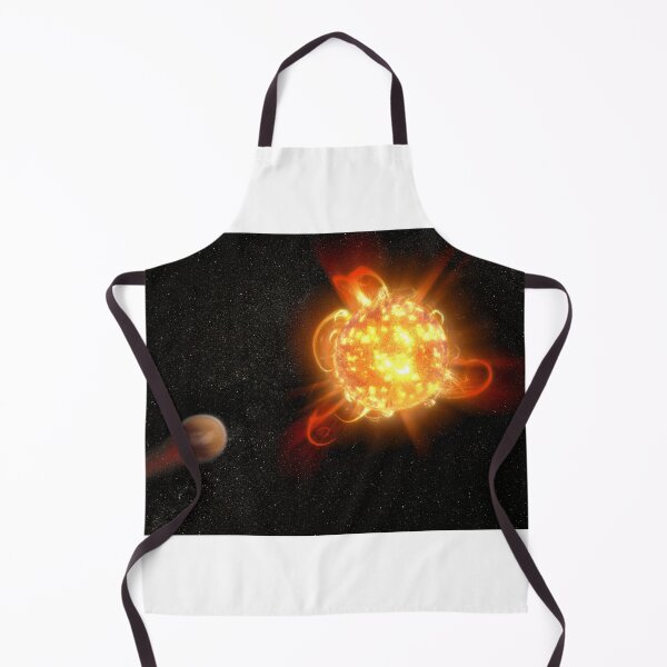 Item preview, STK204984S-A young red dwarf stripping the atmosphere from an orbiting planet. designed and sold by StocktrekImages.