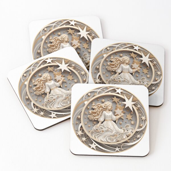 Item preview, 3D Cute Angel Christmas Round Design Holiday Decor designed and sold by AliceCloset.