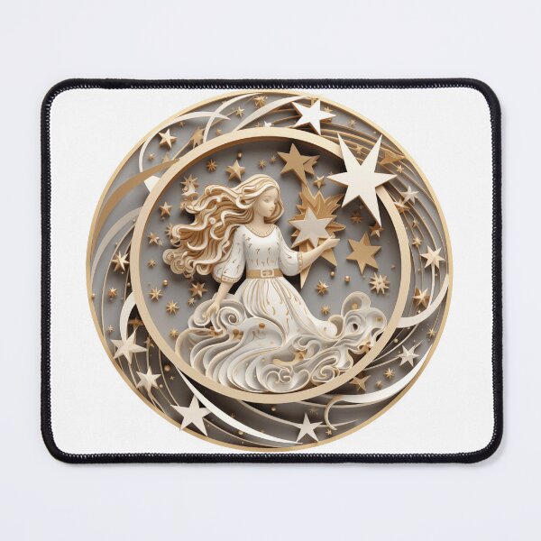 Item preview, 3D Cute Angel Christmas Round Design Holiday Decor designed and sold by AliceCloset.
