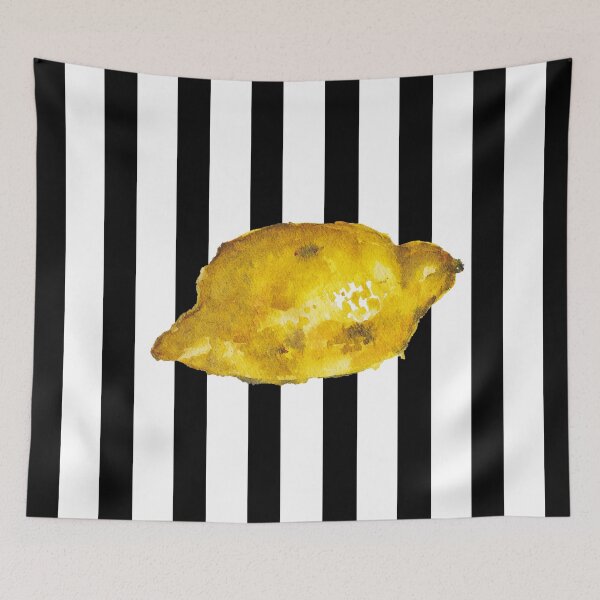 Item preview, lemon and bw stripes designed and sold by AnnKlv.