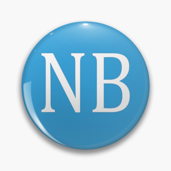 Item preview, NB Initials Monogram Elegant White Letters designed and sold by Jeallan Designs.