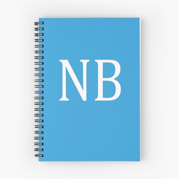 Item preview, NB Initials Monogram Elegant White Letters designed and sold by Jeallan Designs.