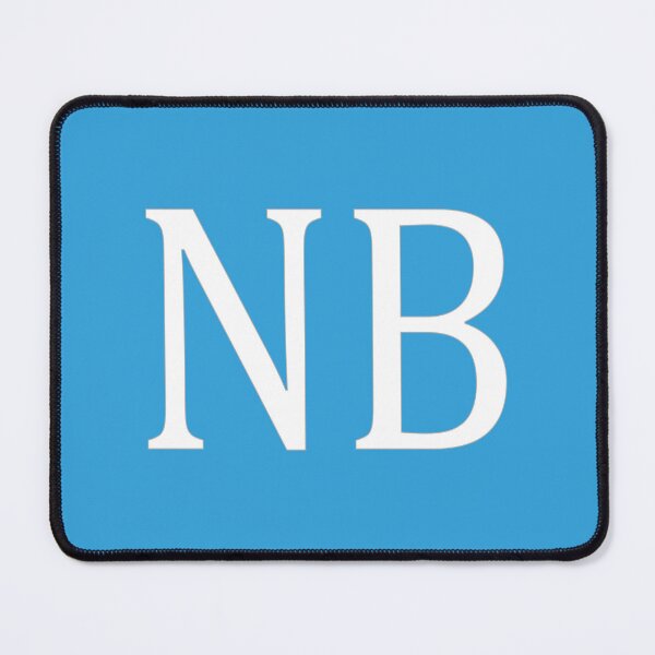Item preview, NB Initials Monogram Elegant White Letters designed and sold by Jeallan Designs.